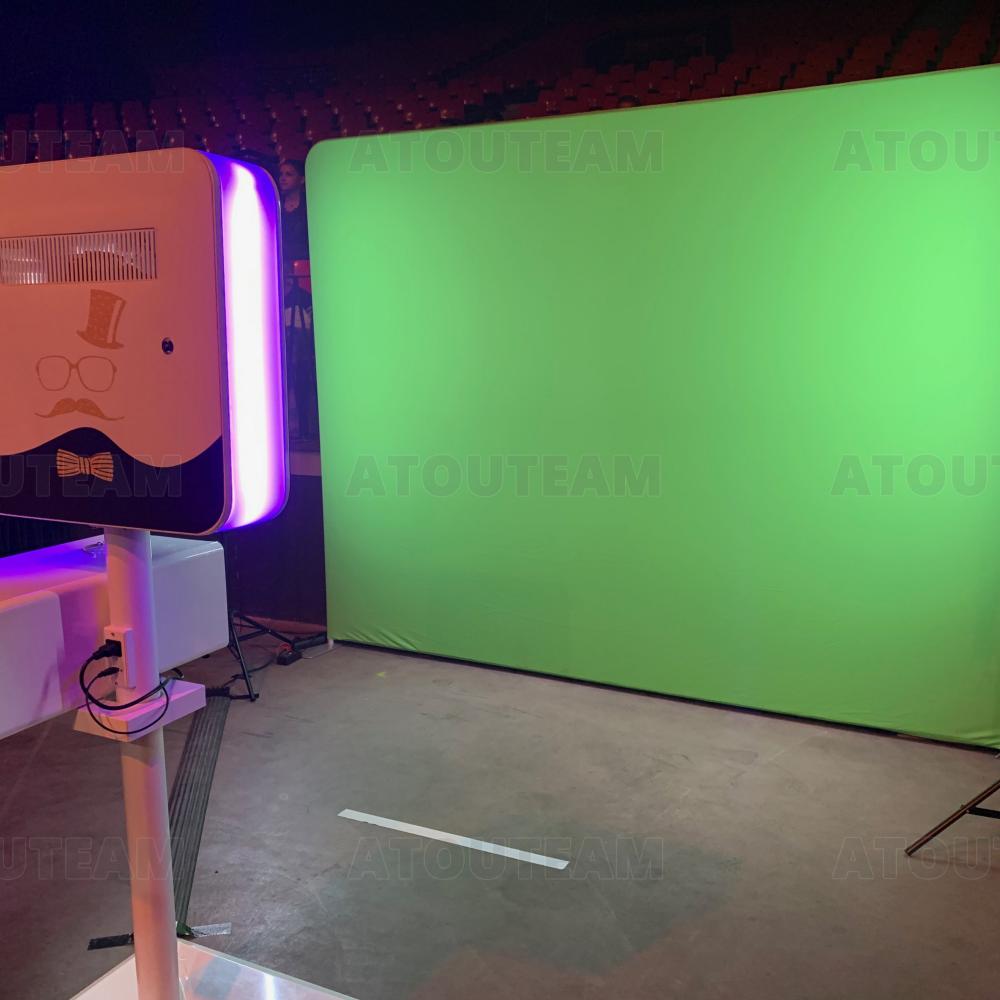 Borne photos immédiates avec fond vert